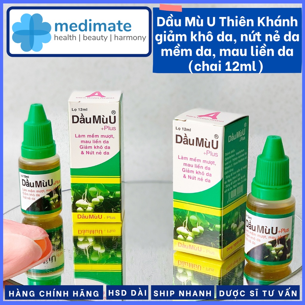 Dầu Mù U Thiên Khánh giảm khô da, giảm nứt nẻ, mau liền da (chai 12ml)