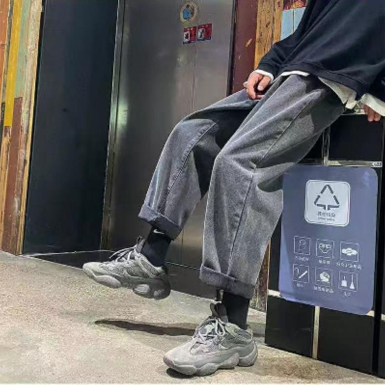 Quần Bò Ống Rộng Nam Nữ Cạp Chun Phong Cách HIPHOP STREETWEAR Quần Jeans Ống Rộng Dễ Phối Đồ Có Bigsize ་
