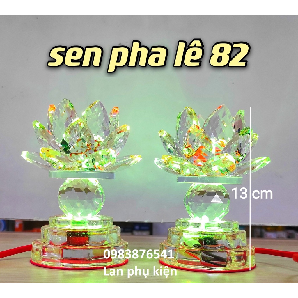 Đèn hoa sen pha lê