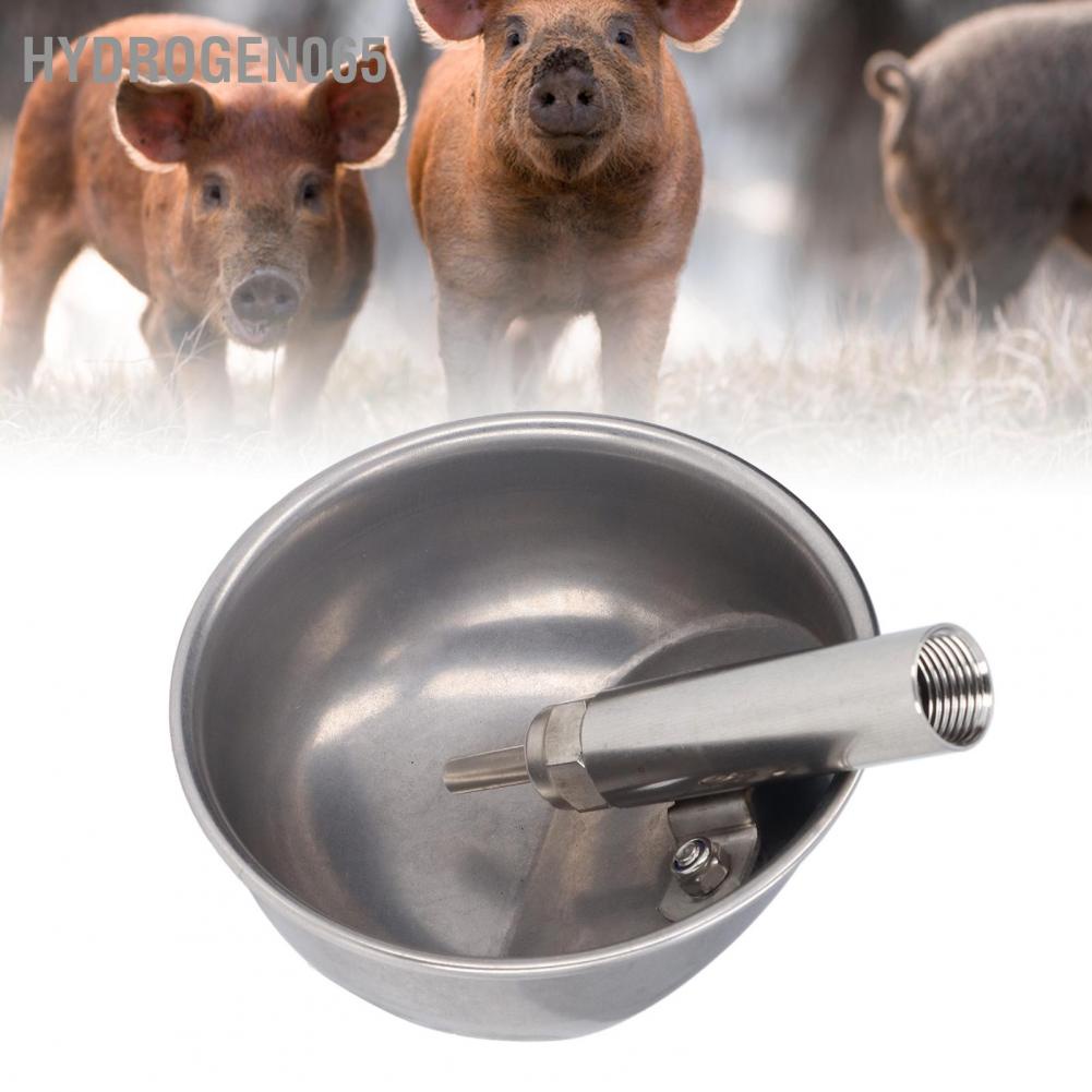 Hydrogen065 13CM Thickened Pig Drinking Water Bowl Stainless Steel Automatic System Farming Supplies