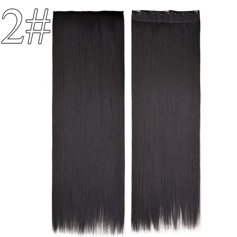 Tóc giả Wigsin thẳng dài 80cm có 5 kẹp chắc chắn