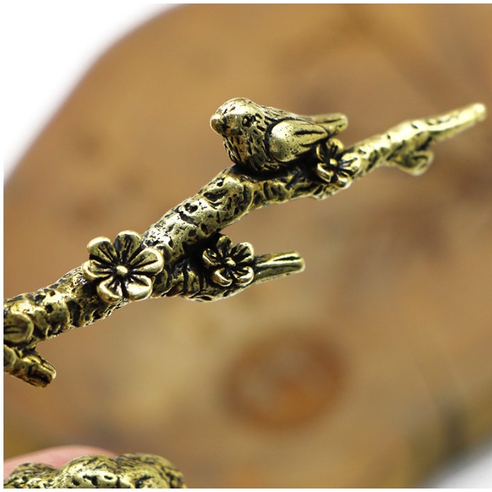 Thác khói trầm hương mini 🎁FREESHIP 🎁 Thác khói bằng đồng hình chú chim trên cành cây