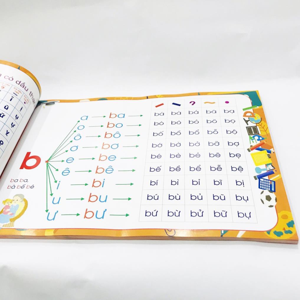 Vở Tập đánh vần Tiếng Việt - Giúp bé tập đọc dễ dàng.