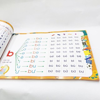 Vở Tập đánh vần Tiếng Việt - Giúp bé tập đọc dễ dàng.