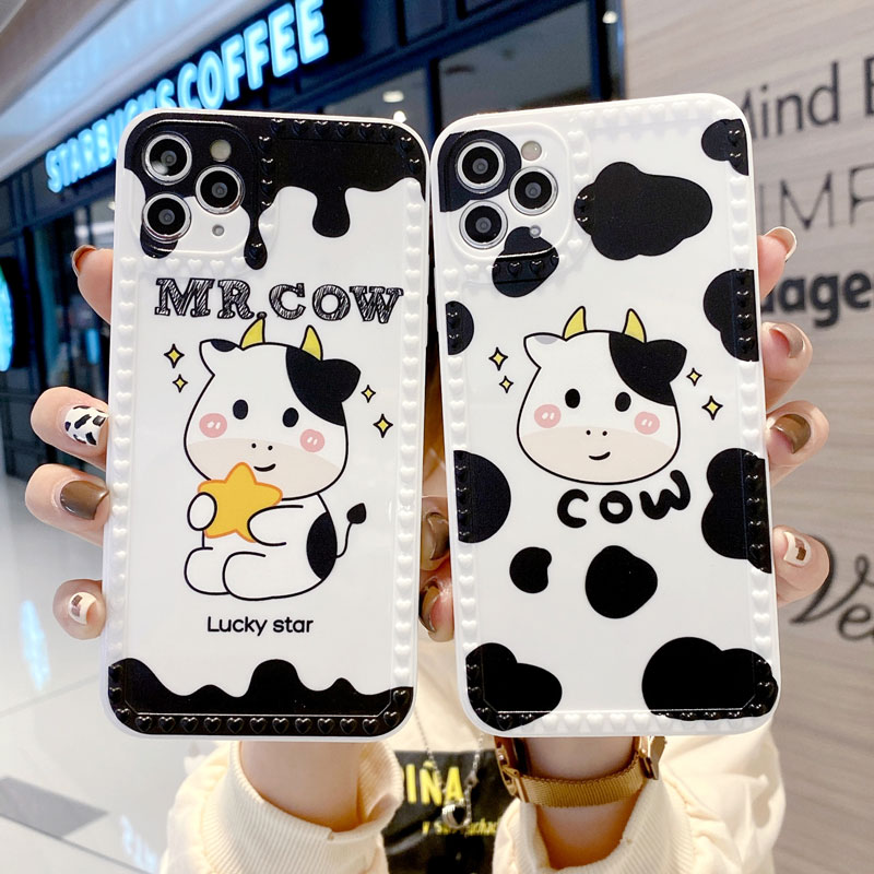 Ốp lưng AISMALLNUT mềm hình bò cho iPhone 6 7 8 8 plus X XS XT iPhone 11 12 XMax | BigBuy360 - bigbuy360.vn