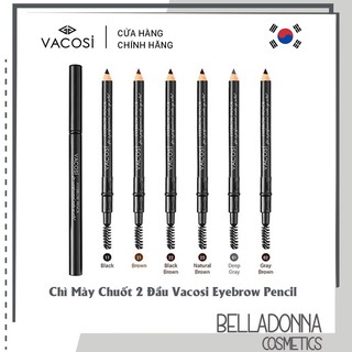 [Hàng chính hãng] Chì Mày Chuốt 2 Đầu Vacosi Eyebrow Pencil