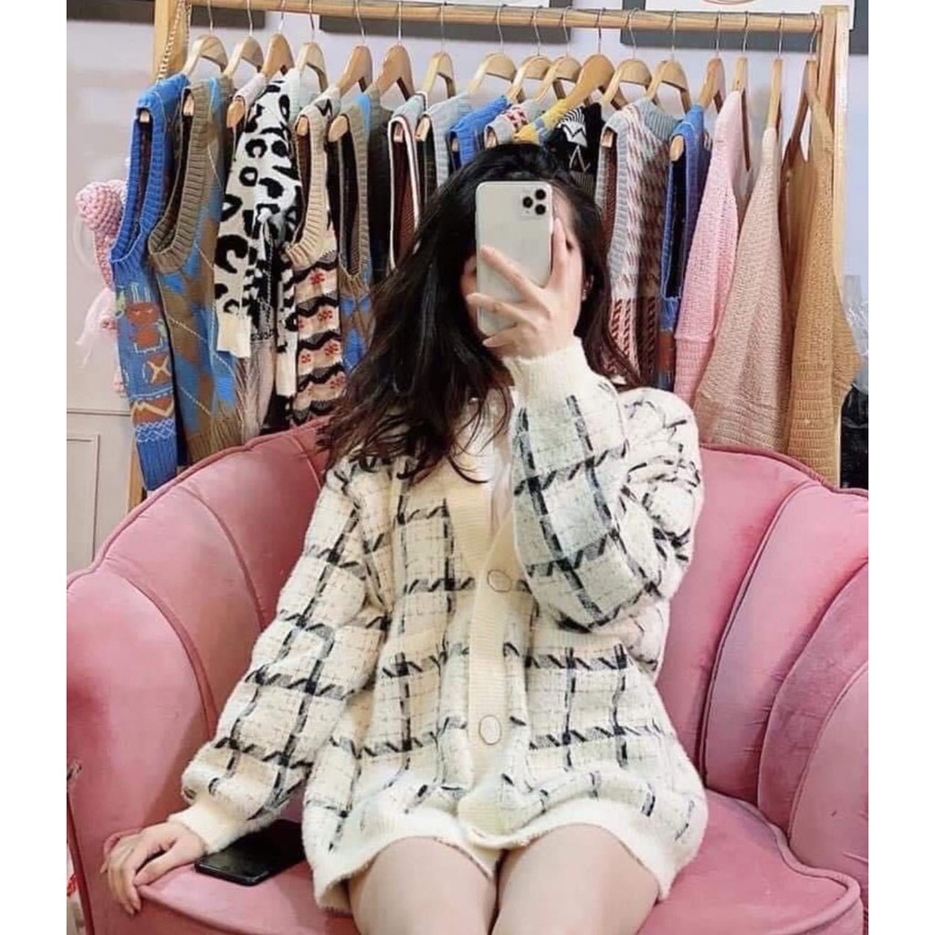 May Shop- Áo len cardigan form Hàn siêu xinh ( Chốt trên livestream)