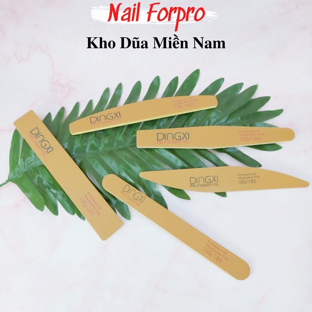 Dũa Nhám Da Bò Dingxi Cao Cấp Dũa Móng Tay Móng Gel Móng Bột