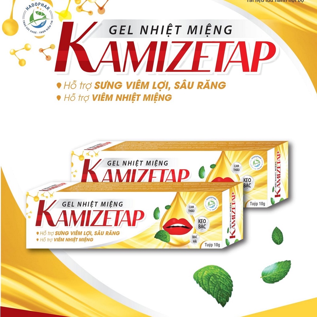 Tuýp Bôi Gel Nhiệt Miệng Kamizetap – Giúp Nhanh Lành Vết Nhiệt Miệng – Giảm Sưng Đau –  Kamistad Tuýp 10 Gam