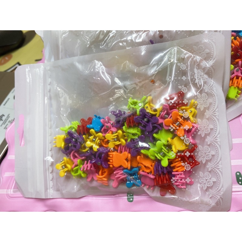 set 50 kẹp tóc càng cua mini túi zip