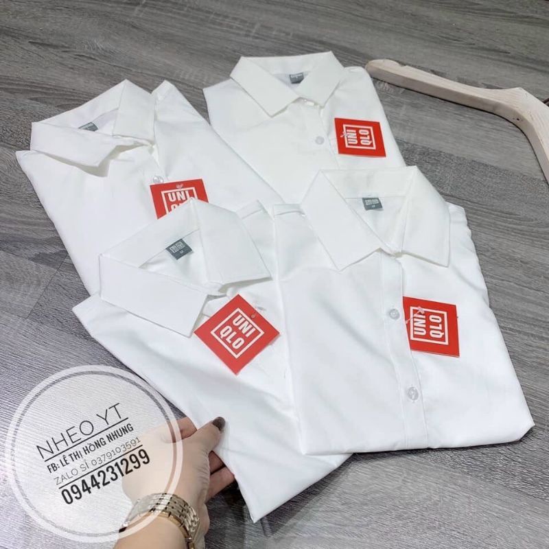 Áo sơmi trắng ngắn tay trơn