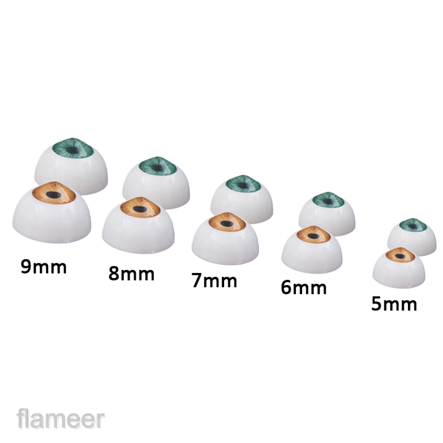 Bộ 8 Mắt Nhựa Oval Rỗng 4 Màu Kích Thước 5mm Dùng Làm Mặt Nạ Búp Bê DIY