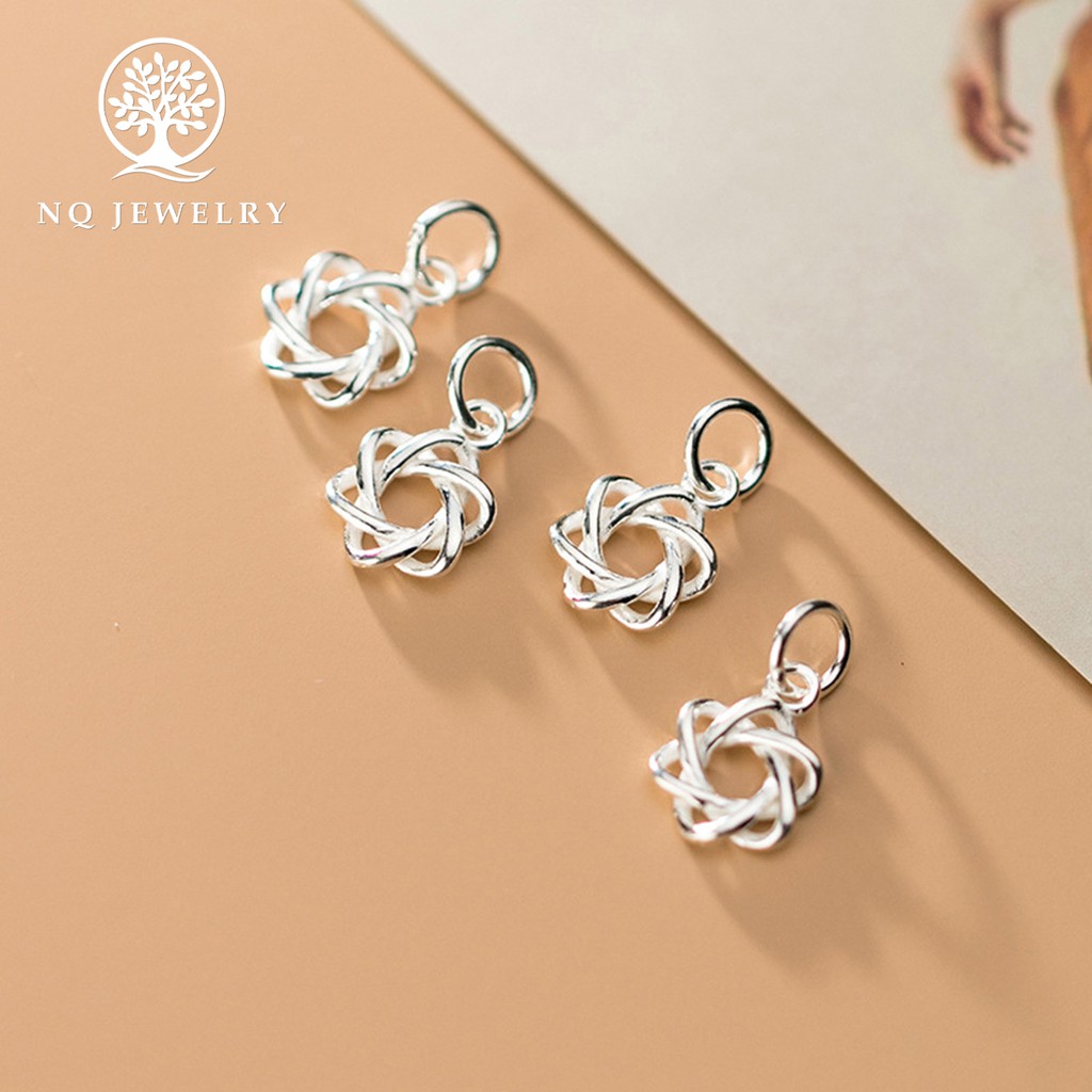 Charm bạc hình vòng nguyệt quế treo - NQ Jewelry