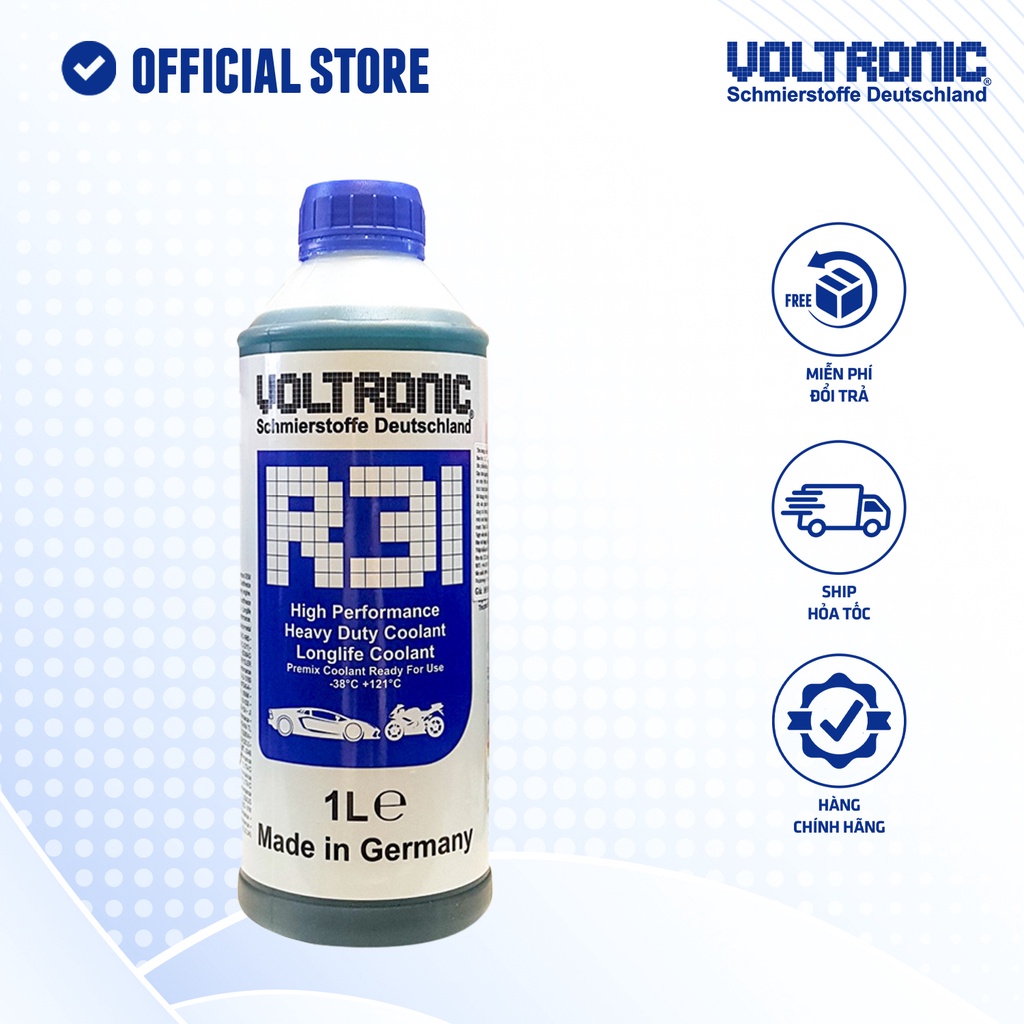 Nước làm mát động cơ nhập khẩu Đức VOLTRONIC r31 coolant pha sẵn 1L - made in germany