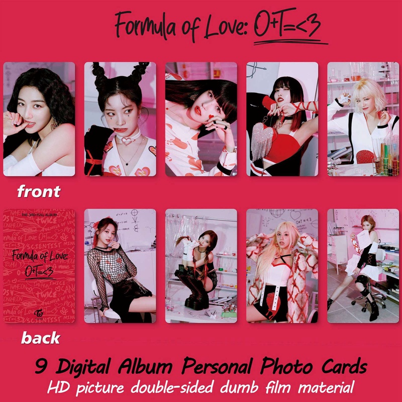 Set 9 tấm thẻ ảnh lomo in hình nhóm nhạc TWICE