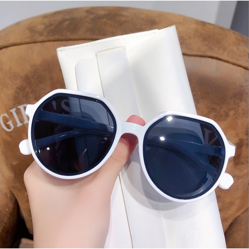 Kính mát JIUERBA gọng tròn chống tia UV400 phong cách Hàn Quốc cổ điển thời trang unisex
