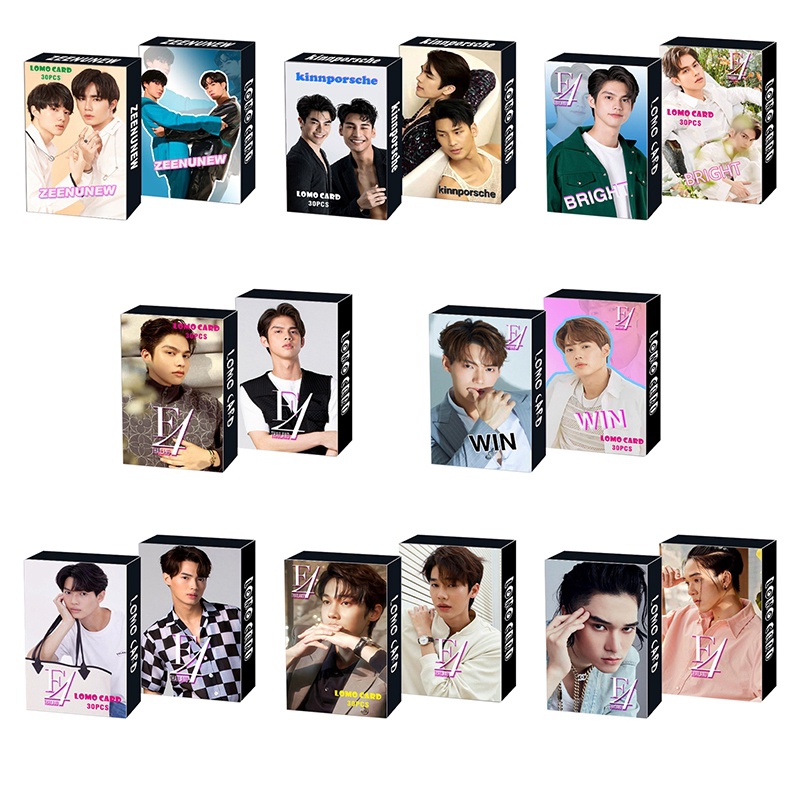 Hộp 30 Ảnh Thẻ Lomo F4 Thái Lan Bright Win DEW NANI Zeenunew Kinnporsche