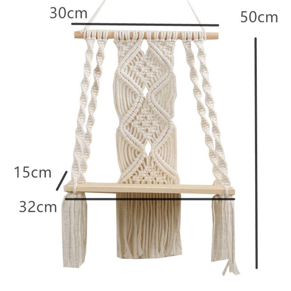 LONTIME Giá Đỡ Chậu Hoa Bằng Dây Cotton Bện Treo Tường Trang Trí