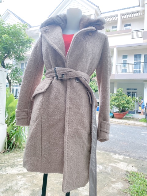 Áo khoát dạ dáng dài màu kem combo 5