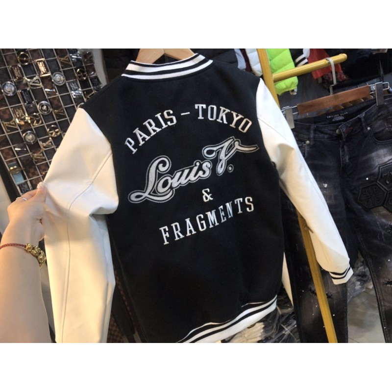 Áo Khoác bomber L\/ Chrrome Hearts Dạ Tay Da Thêu