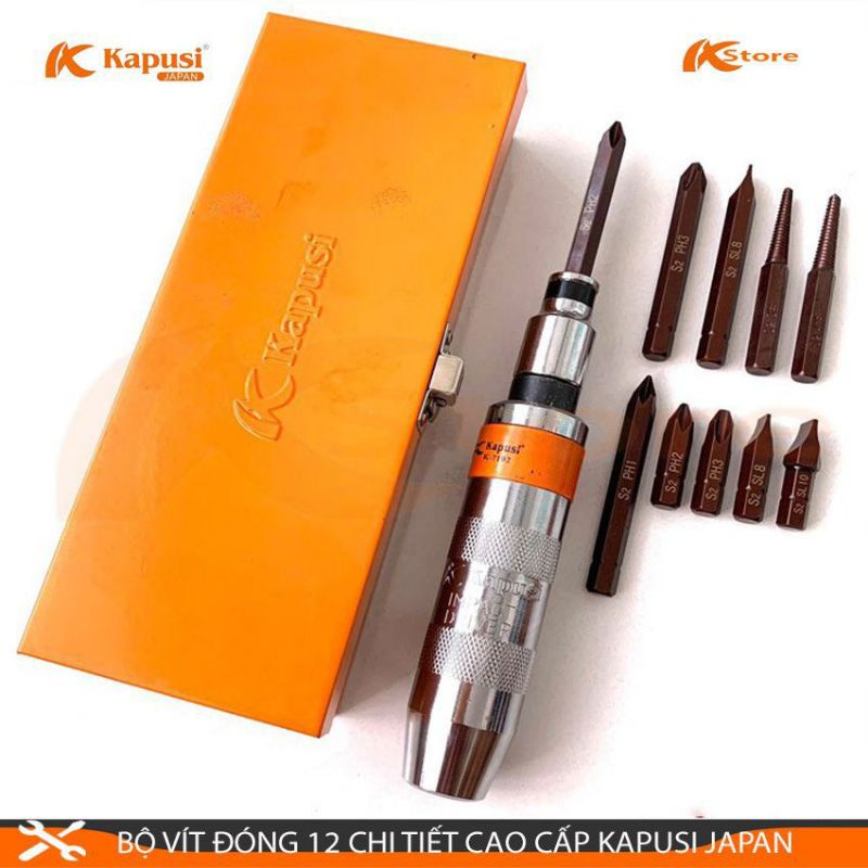 Bộ vít đóng 12 chi tiết kapusi