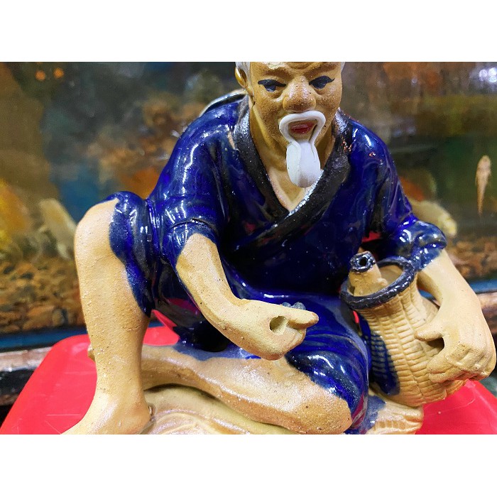 ÔNG CÂU CÁ TRANG TRÍ HỒ CÁ NON BỘ 17X13X19CM