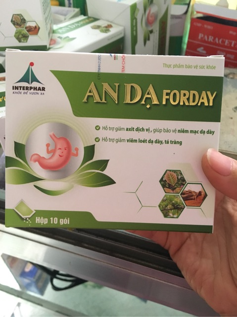 AN DẠ FORDAY- Bảo vệ niêm mạc dạ dày- giảm viêm loét dạ dày,  tá tràng- giảm axit dịch vị