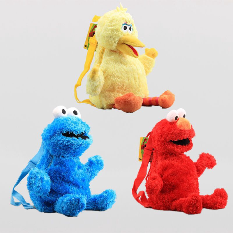 Ba lô nhung mềm hình nhân vật trong Sesame Street độc đáo dễ thương