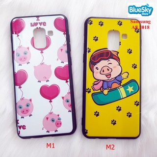 Ốp lưng Samsung A8 2018 hình heo con cute