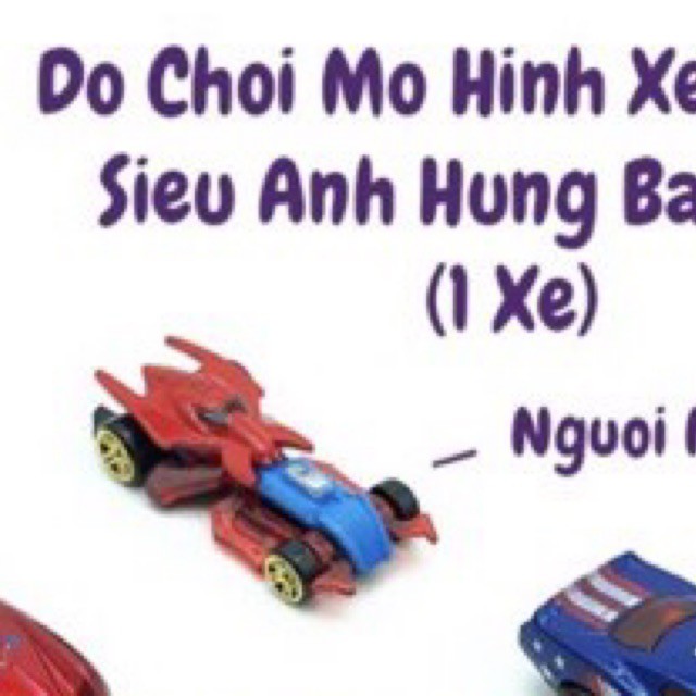 xe sắt set 4 mẫu xe siêu anh hùng cực ngầu