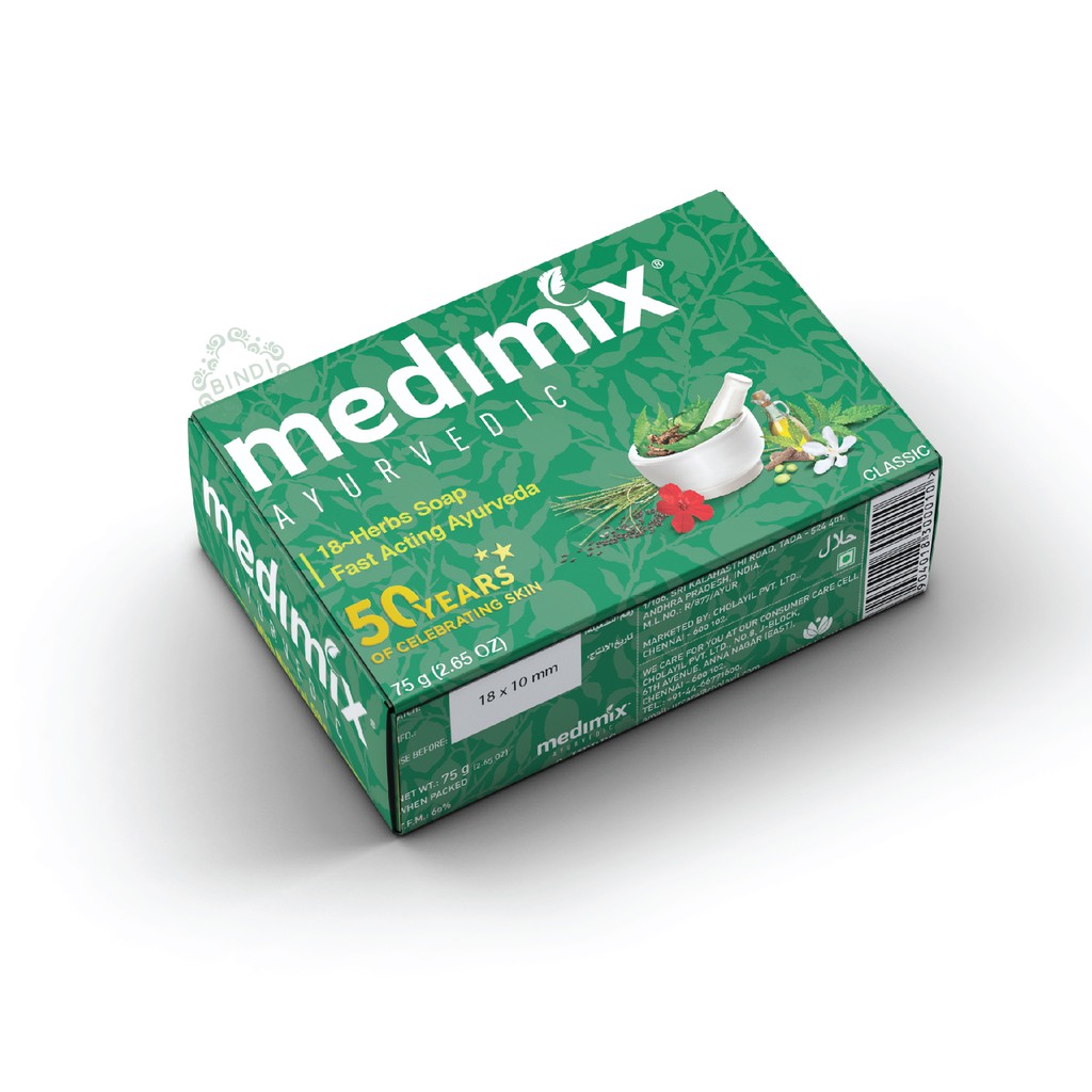 [Nhập mã COSBIN30 giảm đến 20K đơn 150K] Set 5 xà phòng Medimix 18 loại thảo dược 75g/bánh Tặng 1 xà phòng 75 g