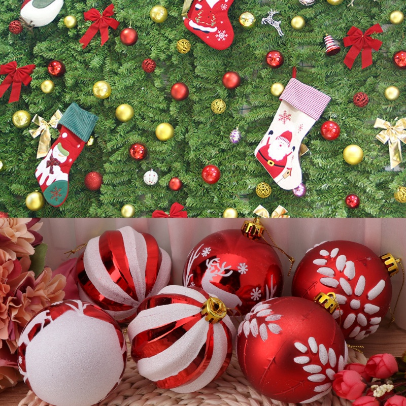 Set 6 Quả Cầu Tuyết 3.15 &quot;Trang Trí Giáng Sinh Chống Vỡ