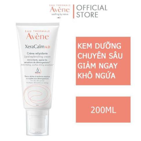 [MẪU MỚI 2021] Kem Dưỡng Da Làm Dịu Cơn Ngứa Tức Thời XeraCalm AD Lipid-Replenishing Cream Avène 200ml