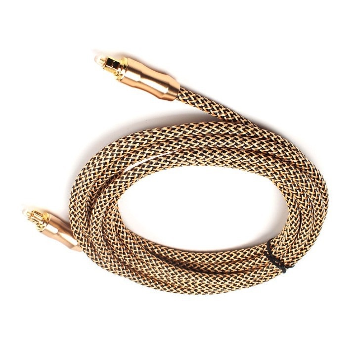 Cáp Quang Toslink Optical đầu mạ vàng 24k dài 10m - Toslink Optical Cáp quang âm thanh