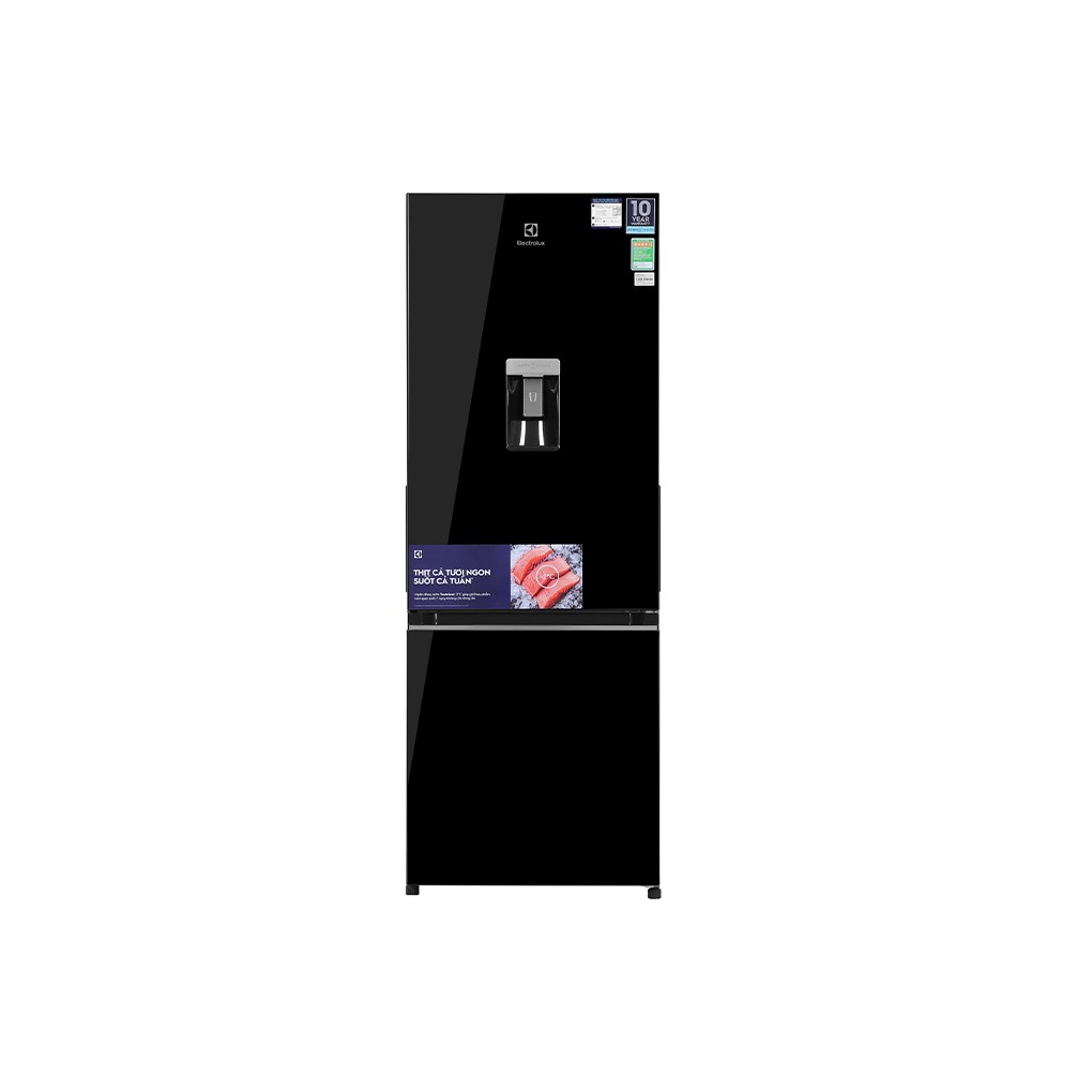 Tủ lạnh Electrolux 308L,2 cánh,ngăn đá dưới,lấy nước ngoài,ngăn đông mềm EBB3442K-H