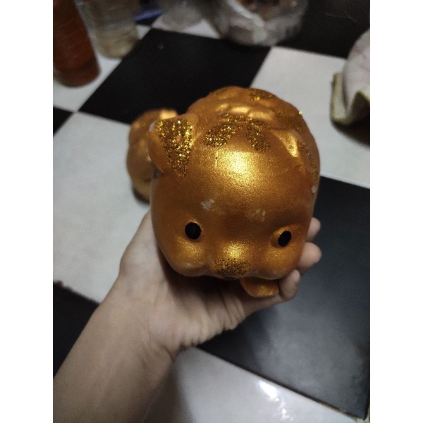 Heo Đất Vàng Nhũ Kim Tuyến Size S,Size M