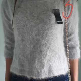 Áo len lông croptop tay dài C016