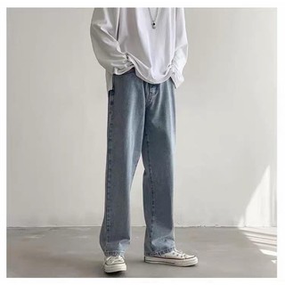 QUẦN BAGGY JEAN ỐNG RỘNG - QUẦN JEAN NAM TRƠN BASSIC ( hình chụp thật )