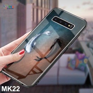 Ốp lưng Samsung Galaxy S10 Plus in 3D hình cá koi mặt lưng sáng bóng