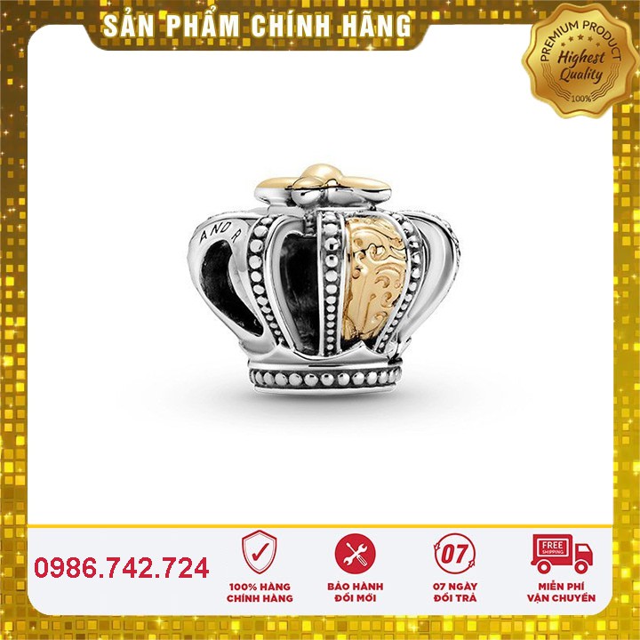 [Hàng cao cấp] Charm Bạc S925 ALE Cao Cấp - Charm Xỏ Ngang Vương Miện - Mã sản phẩm CHARMBAC_DNJ00019