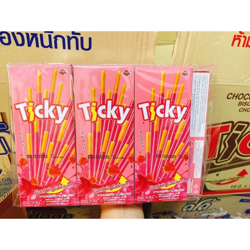 1 Lốc 13 Hộp Bánh Que Ticky Thái Lan 3 Vị _ Ăn Vặt Thái Lan