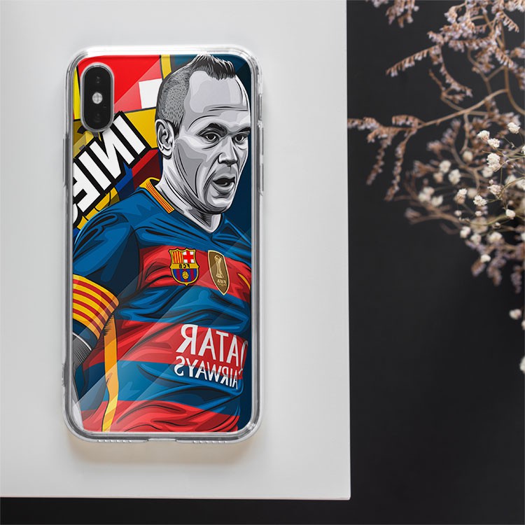 Ốp Lưng cậu thủ iniesta ốp điện thoại in hình cậu thủ iniesta dành cho Iphone 5 đến 12 Promax BAR20210037