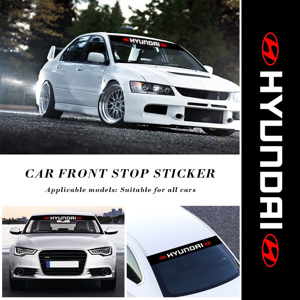 Sticker Phản Quang Dán Kính Chắn Gió Trước / Sau Xe Hơi Cho Hyundai Sonata Elantra Tucson Creta I30 Ix35 I40
