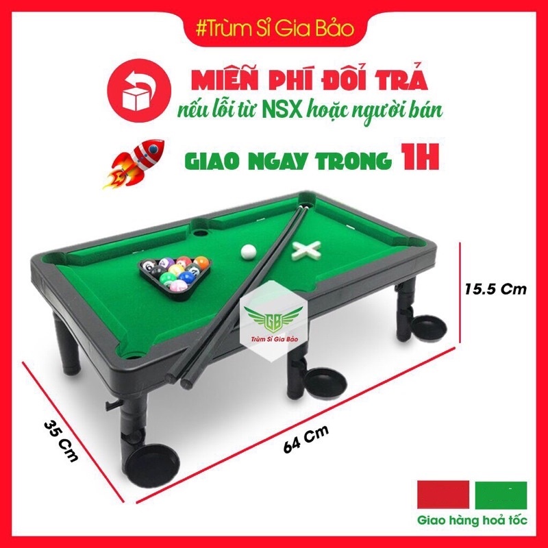 Bàn bi a mini cỡ lớn , bàn bida lỗ đồ chơi cho người lớn - trẻ em giá rẻ size to
