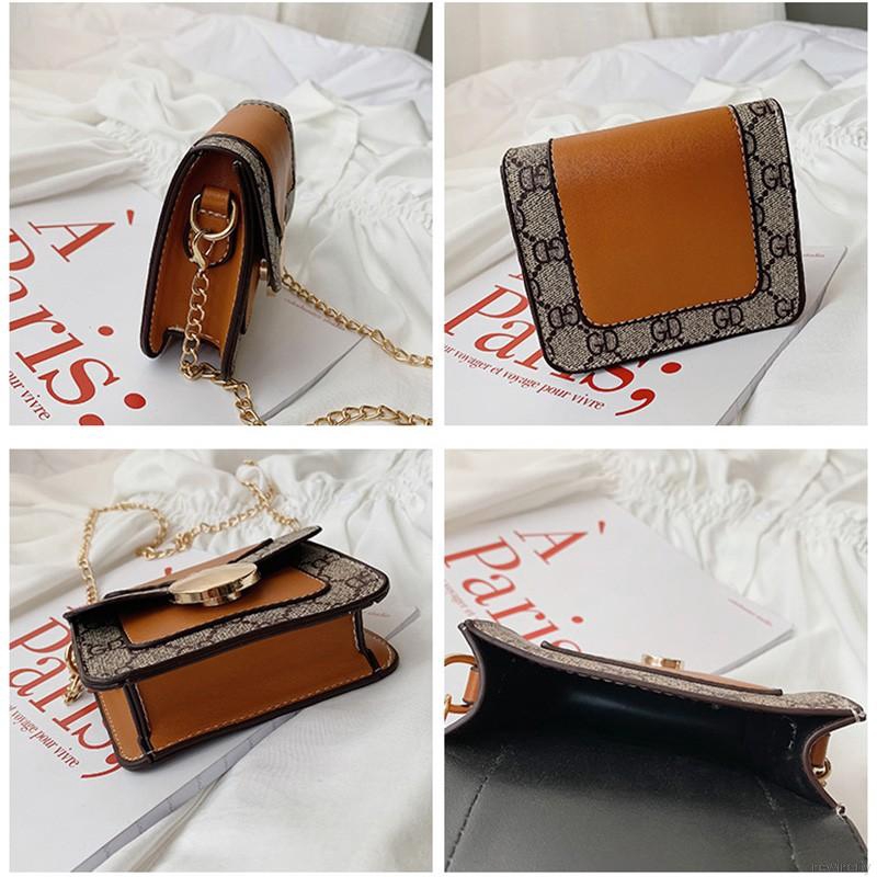 Túi đeo chéo bằng da PU họa tiết hoa cổ điển dành cho bé gái