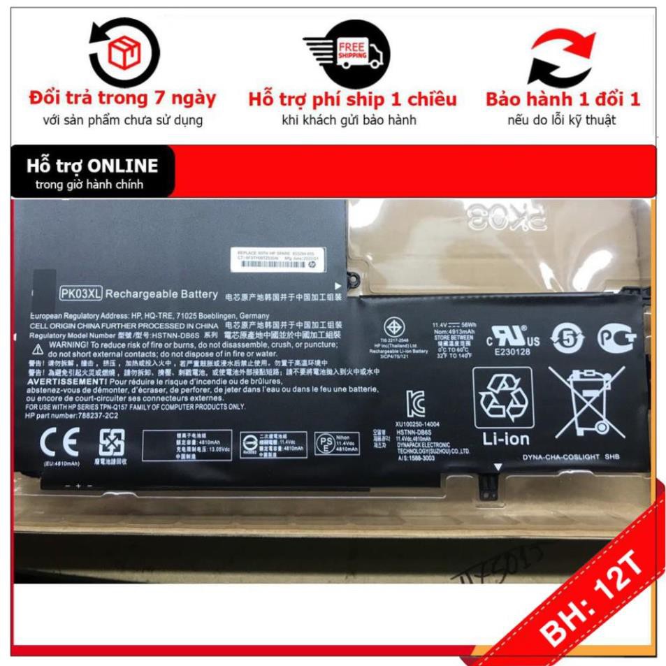 [BH12TH] 💖 Pin Battery Laptop HP Spectre Pro X360  4810A 13-4000 13-4003DX PK03XL Originals