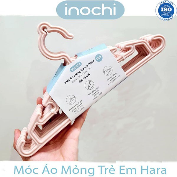  [Set 10] Móc Áo Mỏng Trẻ Em, Mắc Quần Áo Em Bé Hara 185 - 181 INOCHI Cao Cấp