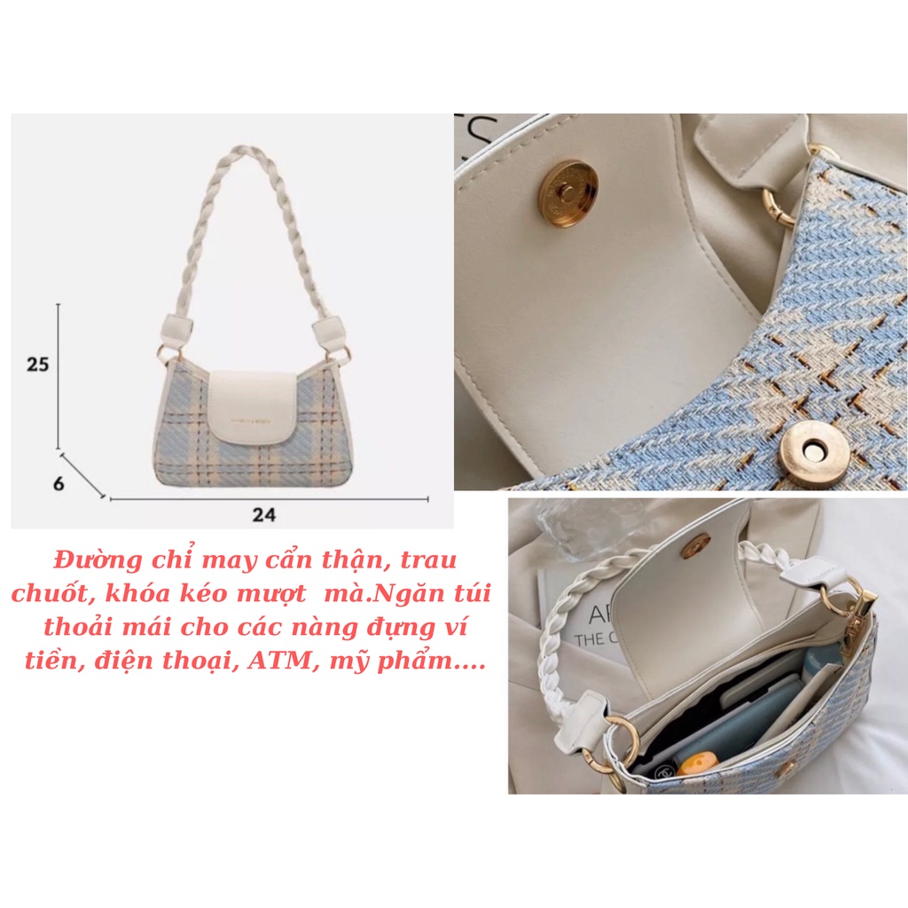Túi xách nữ đeo chéo đeo vai  túi vải thời trang công sở Yume phong cách hàn quốc sang chảnh LV555