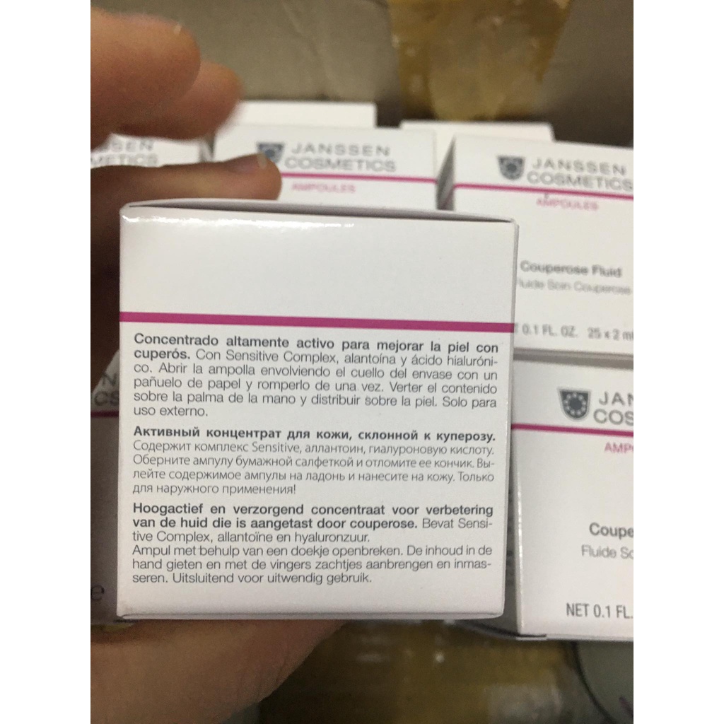 Tinh chất xử lý giãn mao mạch, phục hồi dưỡng ẩm cho làn da tổn thương - Janssen Cosmetics Couperose Fluid full