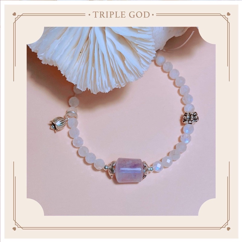 Vòng tay mặt trăng điểm sắc Tím - Triple God